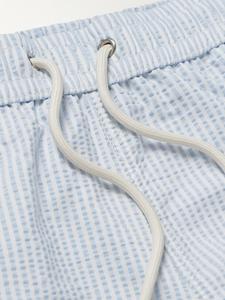 Прямые шорты для плавания средней длины из полосатой ткани сирсакер HARTFORD, синий