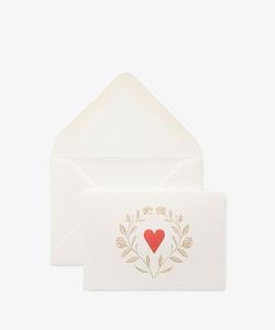 Открытка с маленькими розами ко Дню святого Валентина