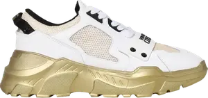 Кроссовки Versace Chunky Logo Sneaker White Gold, белый
