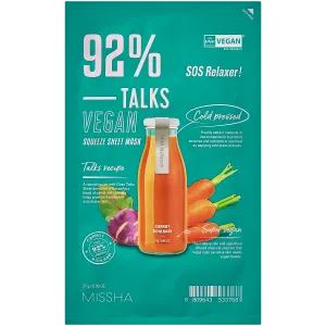 Missha Talks Vegan успокаивающая маска для лица, 27 г