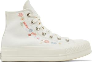 Кроссовки Converse Wmns Chuck Taylor All Star Lift Platform Embroidered Floral - Egret, кремовый