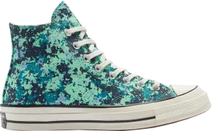 Кроссовки Converse Chuck 70 High Digi Camo - Green Glow, зеленый