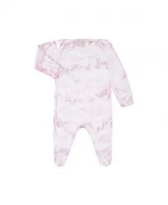 Комбинезон унисекс в рубчик, окрашенный в технике тай-дай. Paigelauren, розовый