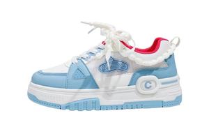 Женские низкие кроссовки для скейтбординга, увеличивающие рост и устойчивые к истиранию RENBEN, Beige Blue