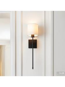 Home24 Настенный светильник ESTE с питанием от батареи, бело-черный