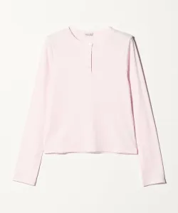 Футболка-поло с воротником-стойкой от Steven Alan, цвет Lt.Pink