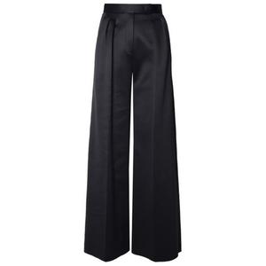 Брюки Max Mara Zinnia с высокой талией и складками Maxmara, черный