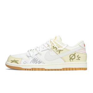 Кроссовки Nike Dunk Skateboarding Shoes Unisex Low-top White/Beige, цвет Off-white