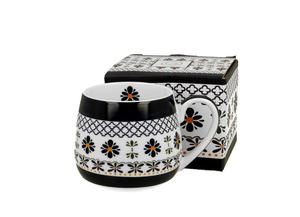 DUO ETNO 34400 Кружка бочонок 430 мл INDIGO New Фарфор из костяного фарфора DUO sp. z o.o.