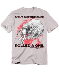 Футболка Big & Tall Dungeons And Dragons Rolled A One D&D, Silver