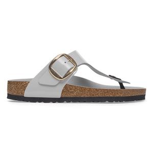 Сандалии Birkenstock Gizeh Big Buckle Natural Leather Patent, серый