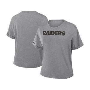 Женская футболка heather gray las vegas raiders tri-blend Fanatics