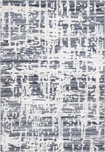 Ковер ручной работы SAFAVIEH, 122 x 183 см,  Soho Collection Grey/Ivory SOH657F современный абстрактный премиальный вискозный для прихожей гостиной фойе спальни