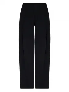 Брюки с боковыми карманами и складками VICTORIA BECKHAM, черный