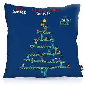 Рождественский чехол на подушку VOID Kong, чехол для подушки из полиэстера, водонепроницаемый, для улицы, в помещении, для рождественских игр, размер подушки: 60 x 60 см, цвет подушки: синий