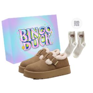 Термические короткие ботинки женские BINGO DUCK, коричневый