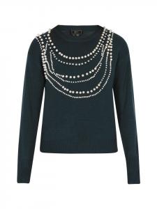 Пуловер faina Pullover, темно-зеленый