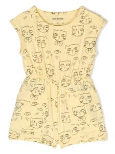 Mini Rodini ромпер с принтом, желтый