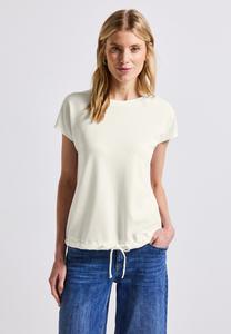 Футболка Street One MIT FEINER STRUKTUR, Weiß/Off-White