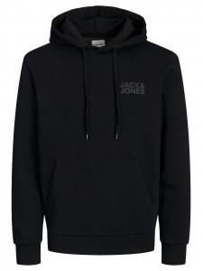 JACK & JONES Толстовка 'Corp' в крапчатом черном цвете