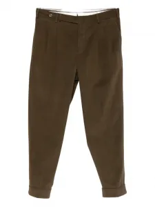 Плиссированные строгие брюки Pt Torino, коричневый