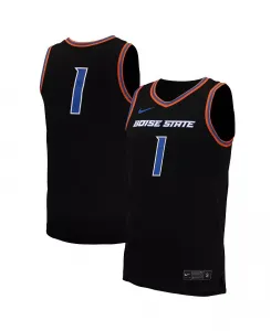 Мужская баскетбольная майка-реплика №1 черного цвета Boise State Broncos Nike