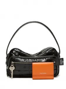 Кожаный кошелек с логотипом Acne Studios, оранжевый