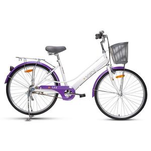 Туристический уличный велосипед Vinbike Lily 24, белый/фиолетовый