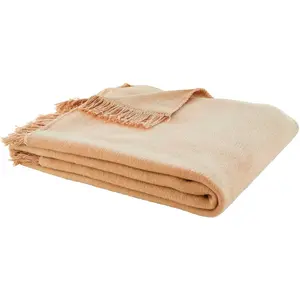 Плед Uni Decke Luxus 2 с бахромой Ibena, коричневый