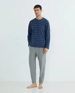 Длинная пижама для мужчин из трикотажа Dustin, темно-серый