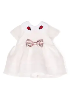 Платье из тюля с бантом Hucklebones London, розовый