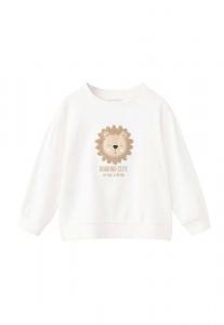 Толстовка Mango Kids BABY, Off White/Off-White