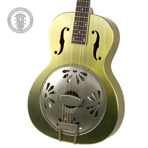 Новая гитара Gretsch G9202 Honey Dipper Special с круговой грушевой резонаторной декой и корпусом из латуни, отделка бронзовым цветом #CAXR245931
