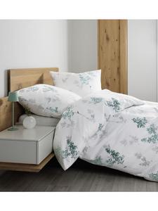 Постельное белье из тонкого фланелевого хлопка Davos цвета нефрита Janine, 155 x 220 + 80 x 80 см