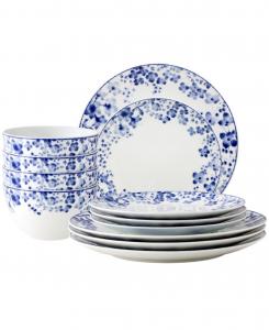 Набор посуды Bloomington Road из 12 предметов, на 4 персоны Noritake, Blue