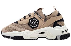 Philipp Plein Мужские низкие повседневные кроссовки Trainer Predator бежевого цвета
