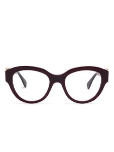 Очки в круглой оправе Cartier Eyewear, коричневый