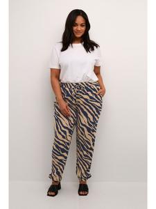 Костюмные брюки KAFFE curve, цвет midnight/amphora animal print