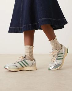 Кроссовки Adidas Adios OG белого и зеленого цвета