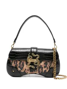 Сумка на плечо с леопардовым принтом Just Cavalli, черный