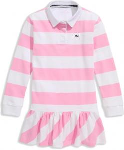 Платье Vineyard Vines Kids Rugby Dress, цвет Stripe Cotton Candy