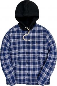 Пуховик Kith Sterling Quilted Shirt Puffer 'Navy/Multi', синий