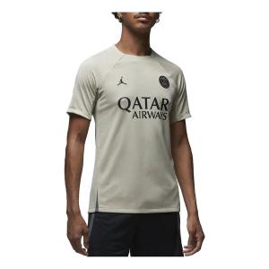 Футболка x Paris Saint Germain Strike Third Dri Fit Soccer с коротким рукавом Air Jordan, серый