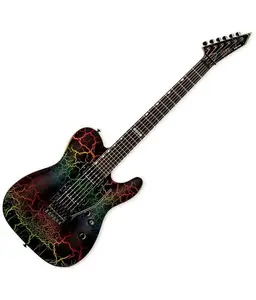 Совершенно новая электрогитара ESP LTD Eclipse 87 с покрытием Rainbow Crackle