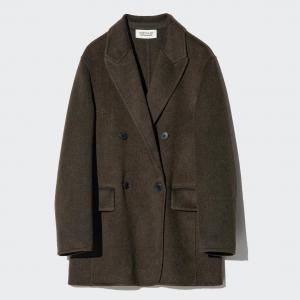 Пальто женское Uniqlo, 38 темно-коричневый