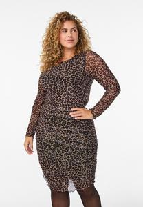 Платье Zizzi MIT LEOPARDENMUSTER, Leo Comb/Brown