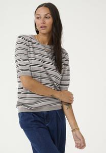 Футболка Kaffe LIZZA STRIPED, Elephant Mel Black Chalk/Grey