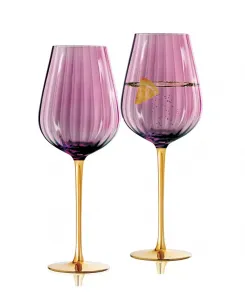 Роскошные универсальные бокалы для вина, набор из 2 штук Qualia Glass, purple