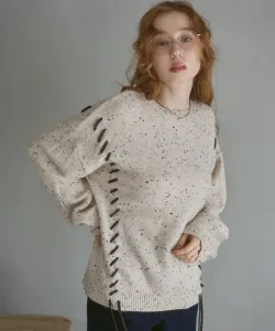 Вязаный топ с шоколадной крошкой