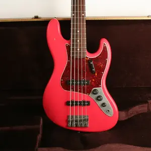 Nash Guitars Nash Bass JB-5 Fiesta Red с звукоснимателями Lollar